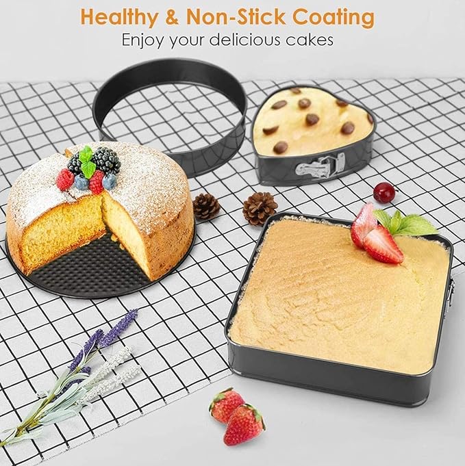 3-Piece Springform Cake Pan Set