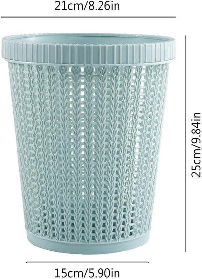Woven Pattern Plastic Waste Bin