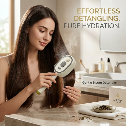 Steam Brush Rechargeable Detangling Tool with Oil