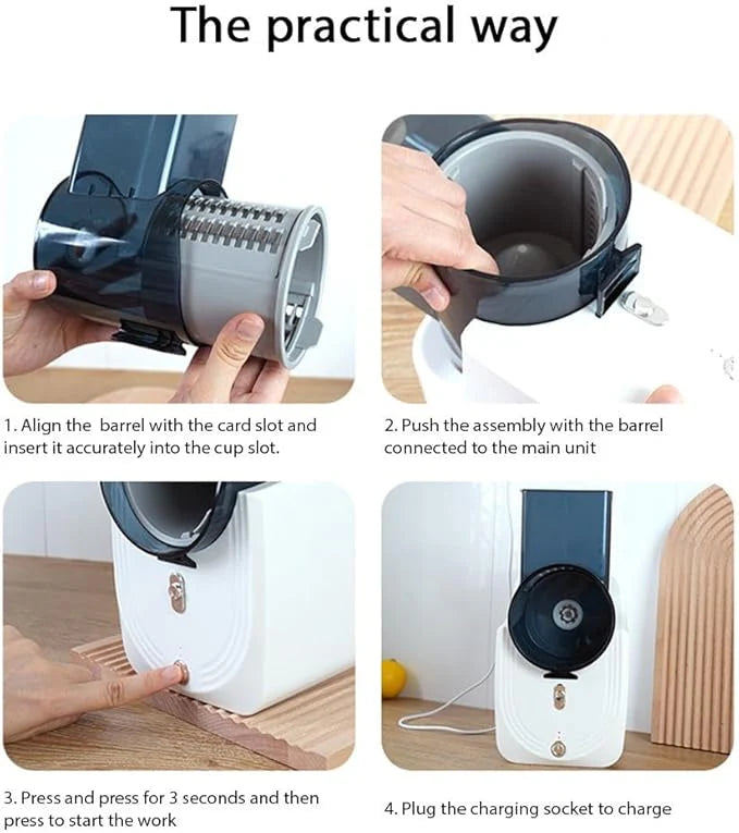 Multifunctional Vegetable Cutter with Interchangeable Blades